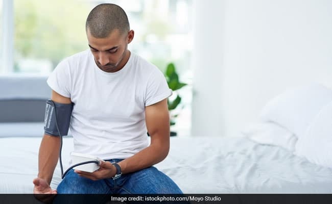 NDTV article image: blood pressure being measured at home, from the World Hypertension Day 2021 feature